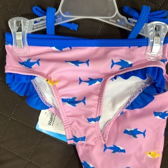 12 month Swimsuit Lot Baby Shark Disney Princess Carters Watermelon Girls NWT - Picture 3 of 9